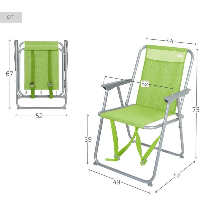 Silla Plegable Aktive 44 x 74 x 45 cm (6 Unidades) 3