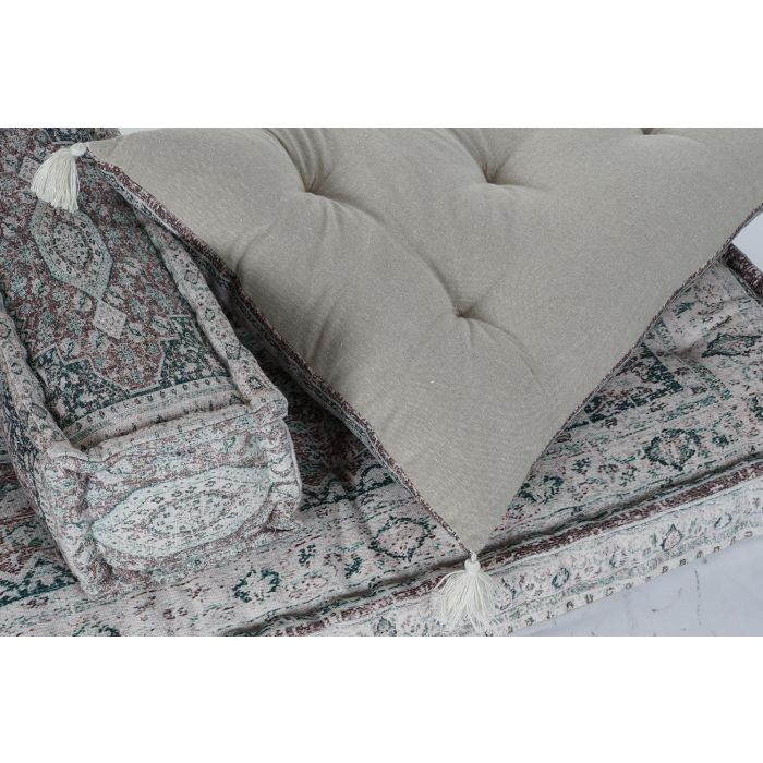 DKD Home Decor Sillón Verde de Algodón Colección Lahaul Acabado Desgastado 4 Piezas 155x76x65 cm Altura Asiento 13 cm 22 kg 3