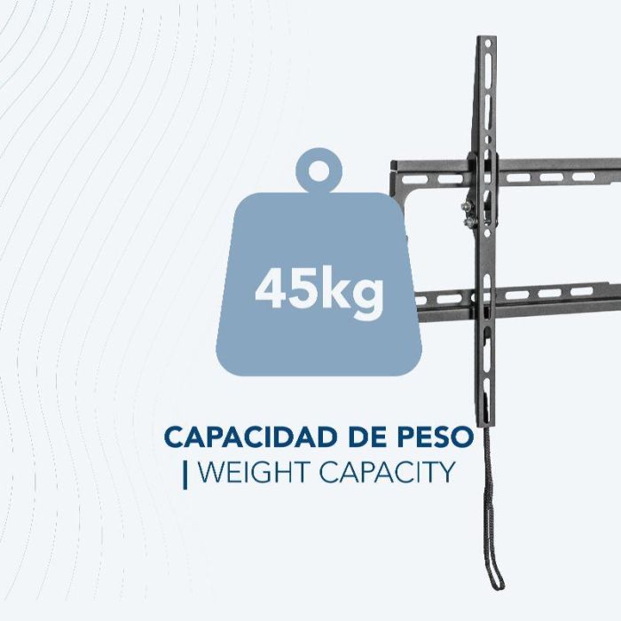 Daewoo Soporte de TV fijo para 37 a 80 pulgadas con inclinacion de 8 grados, capacidad 45 kg