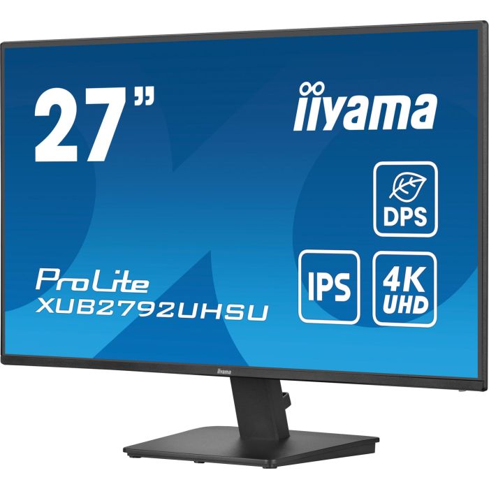 Iiyama Monitor ProLite XU2792UHSU-B6 27" IPS 4K UHD LED Negro 3840 x 2160 Pixeles 4 ms USB 3.2 Gen 1 15W Power Delivery 5