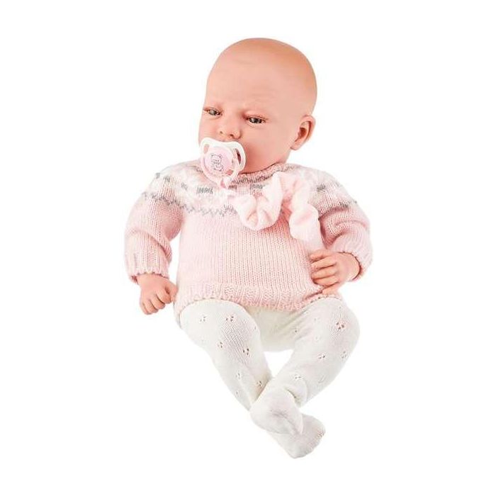 Muñecas Arias Muñeca Elegance Dafne 40 cm Cuerpo Blando Traje Rosa Cojín Muñeco con Peso 2