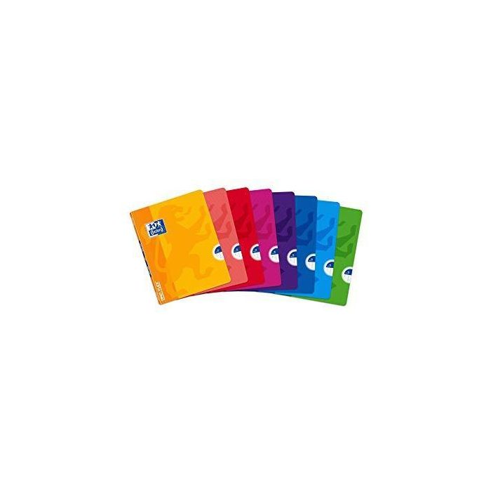 Oxford Libreta Grapada Openflex A5+ 4x4 mm 48 Hojas Tapa Plástico Colores Surtidos (10 Unidades) (10 Unidades)