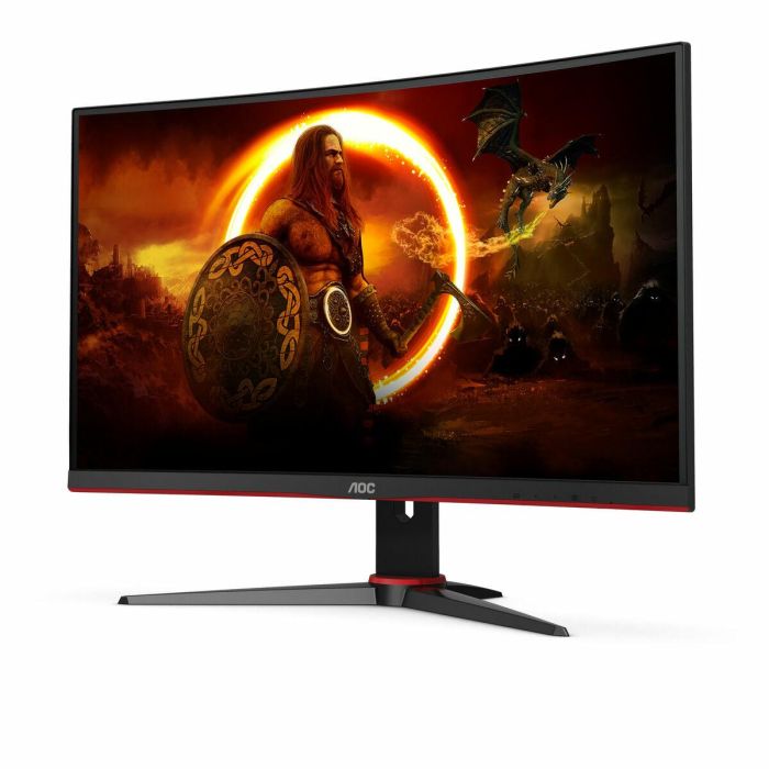Aoc Monitor Led 23.6 Pulgadas C24 gr2Ae Full HD, Curvo, 165Hz, FreeSync, 1ms, VA, Negro/Rojo 13