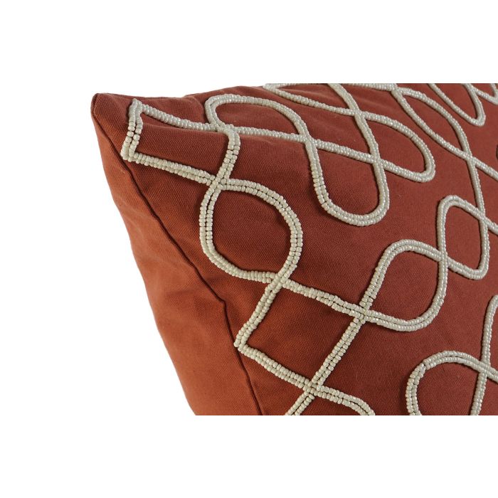 DKD Home Decor Funda de Cojín Rectangular 40x60 cm Color Terracota, Fabricada en Poliéster con Cierre de Cremallera 5