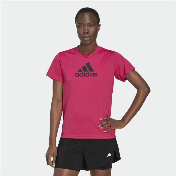 Camiseta de Manga Corta Mujer Adidas Designed 2 Move Logo Fucsia XS 5
