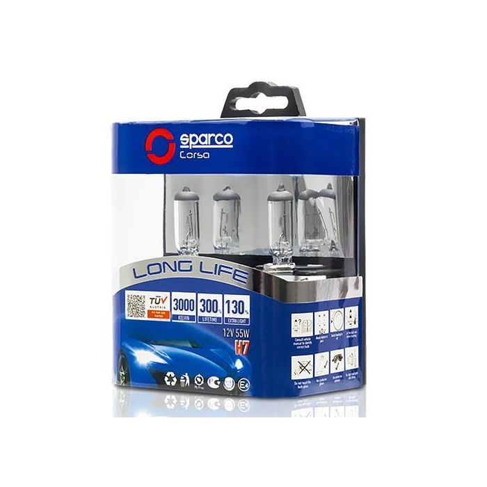 Set Sparco H7 Long Life 130% E-Mark Cs6 SPCB1004 1 Set Sparco H7 Long Life 130% E-Mark Cs6 SPCB1004 1