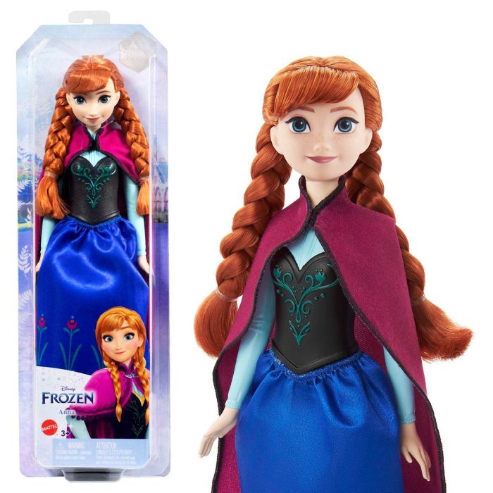 Mattel Hlw49 Muñeca Disney Frozen 2 Anna Viajera Articulada con Conjunto de Viaje y Accesorios para Niñas +3 Años