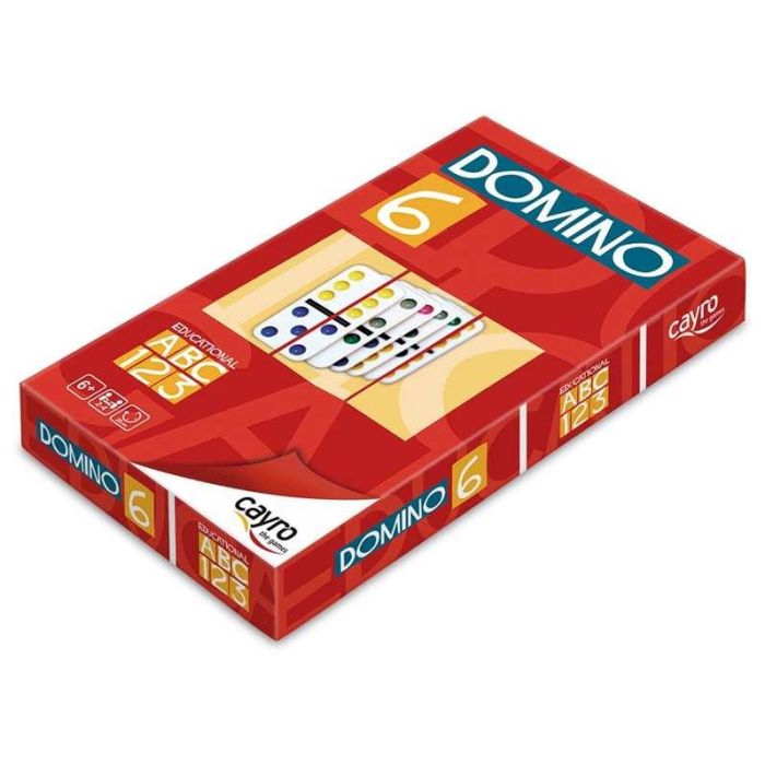 Domino doble 6 colores tamaño pieza 5.1x2.5x0.8 cm 2 Domino doble 6 colores tamaño pieza 5.1x2.5x0.8 cm 2