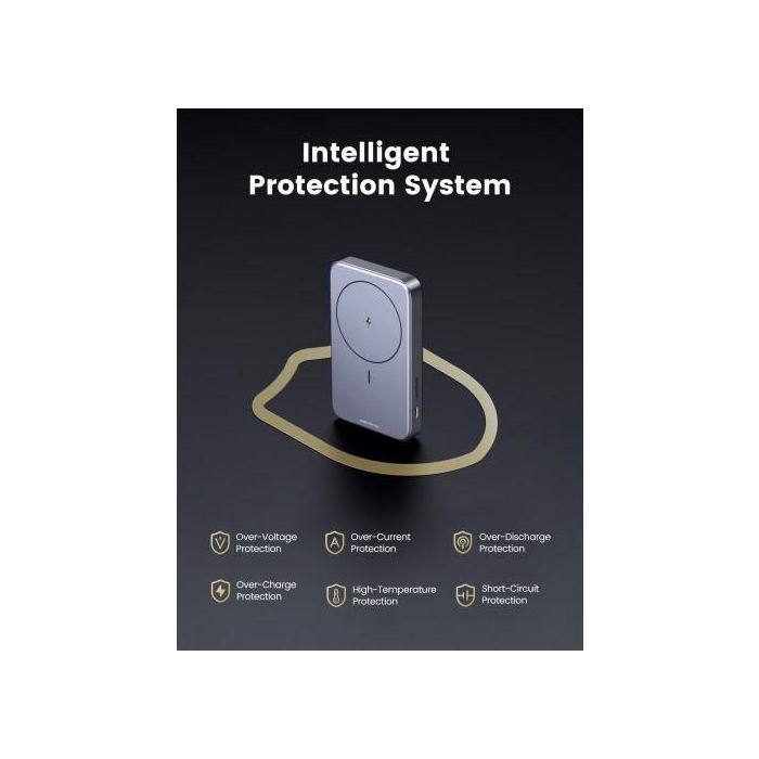 Ugreen 10000Mah Mini Powerbank Wireless 20W With Magsafe Grey 12