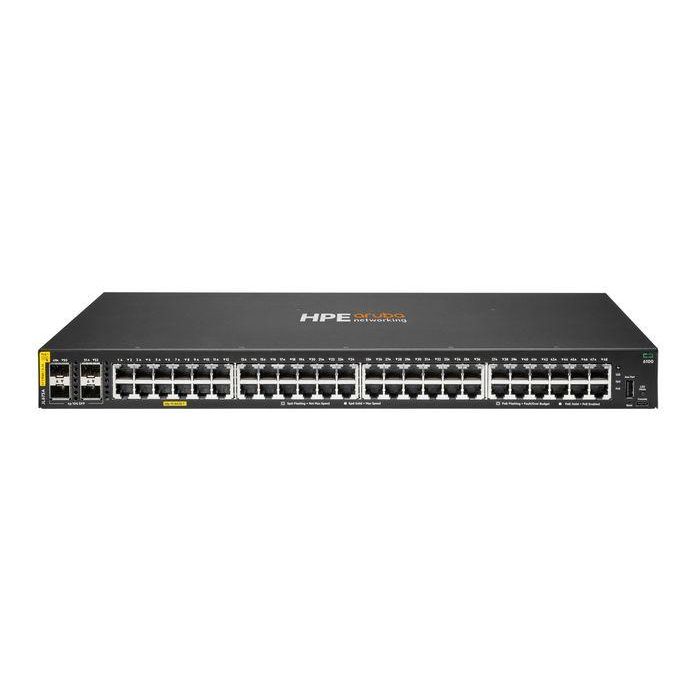 Hewlett Packard Enterprise Aruba 6100 48G Class4 PoE 4SFP+ 370W Switch - Gigabit, Capa 2, para SMB y Sucursales