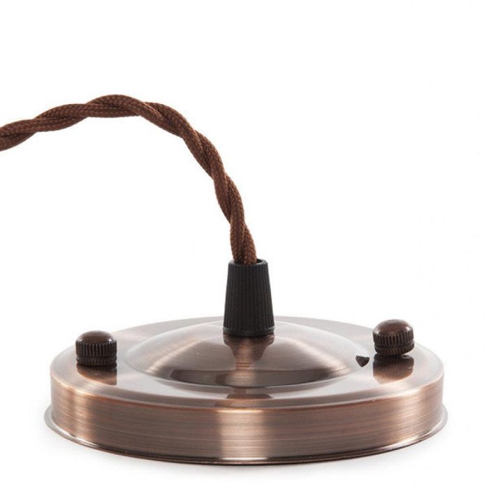 Pendel E27 Cable Trenzado 1000Mm X 0,75Mm de Tela - Rosetón [SC-MPL007] 2
