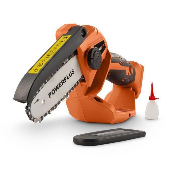PowerPlus dual Power PowDPG7572, motosierra de batería de 20 V, guía de 100 mm para 14 dientes sin batería o cargador PowerPlus dual Power PowDPG7572, motosierra de batería de 20 V, guía de 100 mm para 14 dientes sin batería o cargador
