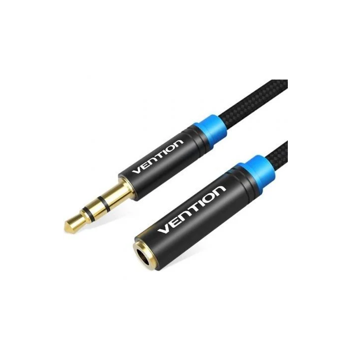 Vention VAB-B06-B150-M Cable Estéreo Jack 3.5 Macho - Hembra 1.5m Negro