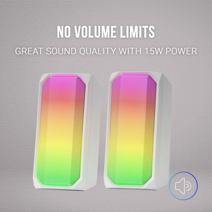 Altavoz Bluetooth Portátil Mars Gaming MSRGBW Blanco 15 W 4 W 7 Altavoz Bluetooth Portátil Mars Gaming MSRGBW Blanco 15 W 4 W 7