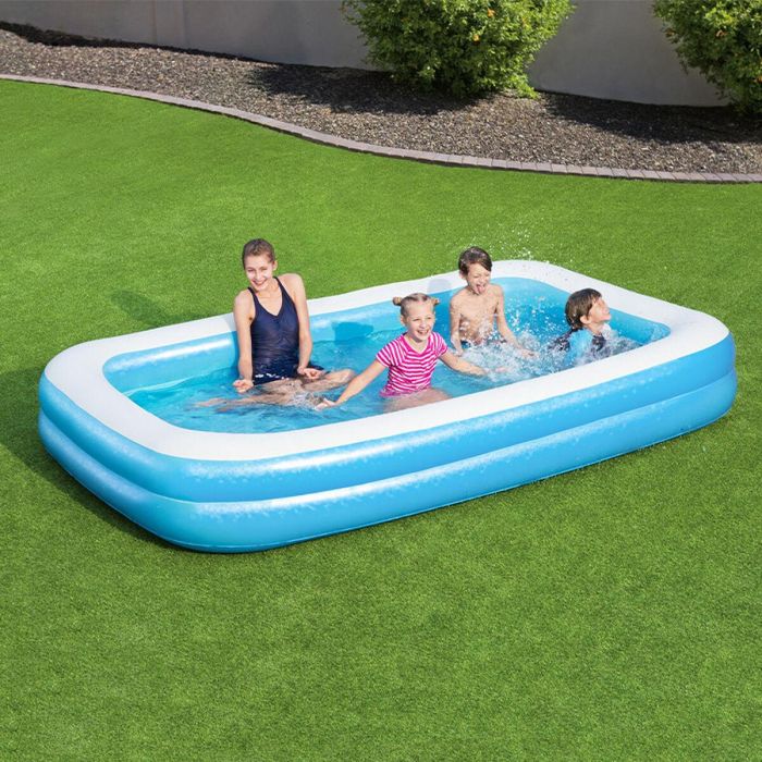 Bestway Piscina Hinchable 2 Camaras Rectangular 305x183x46 cm +3 Años Jardin 54150 2