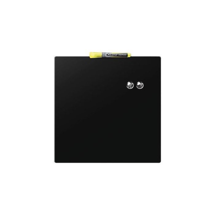 Nobo Pizarra Magnética 360x360mm Negro con Rotulador, Imanes y Almohadillas de Montaje - 1903774 0 Nobo Pizarra Magnética 360x360mm Negro con Rotulador, Imanes y Almohadillas de Montaje - 1903774 0