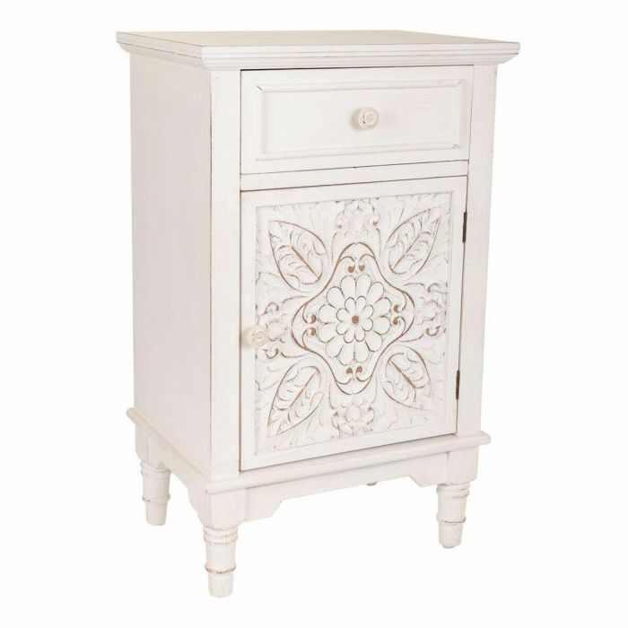 Mesita de Noche Alexandra House Living Blanco 32 x 74 x 46 cm