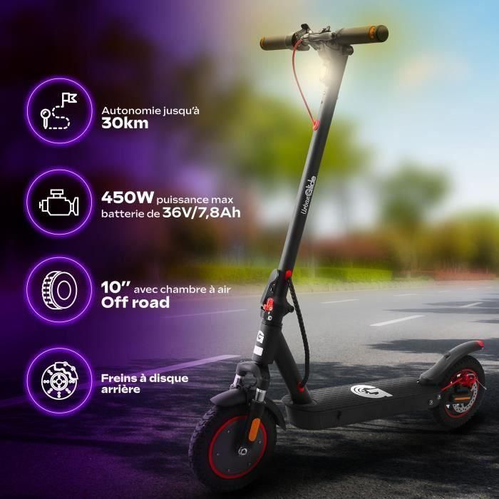 Patinete eléctrico plegable - URBANGLIDE - 100 MAX - 350W - 10 ruedas - Adulto - Negro 1 Patinete eléctrico plegable - URBANGLIDE - 100 MAX - 350W - 10 ruedas - Adulto - Negro 1
