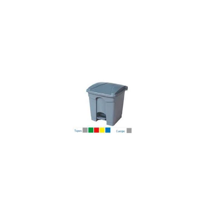 Varias Papelera Con Pedal 30 Litros Tapa Color Cuerpo Gris 41x40x44 cm Varias Papelera Con Pedal 30 Litros Tapa Color Cuerpo Gris 41x40x44 cm