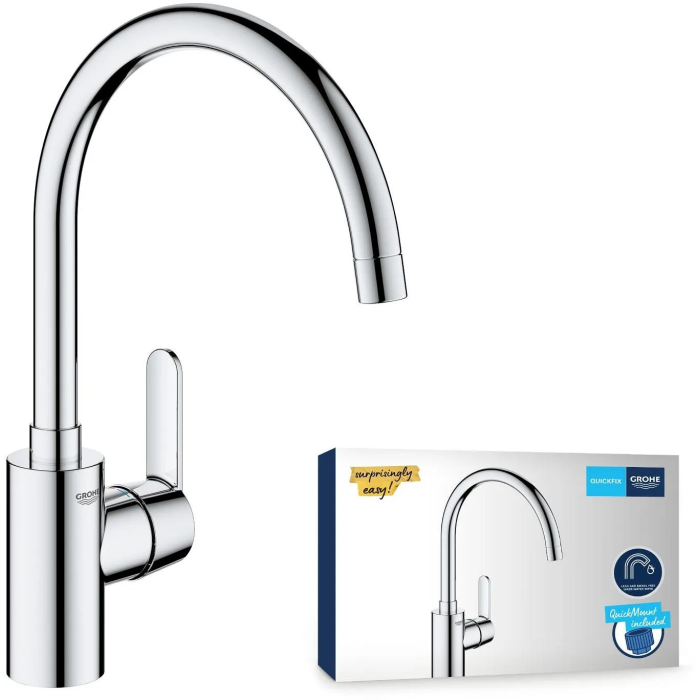 Grohe 31494001 Grifo de Cocina Cromo Caño C Caño Alto Rotación 150° Grohe 31494001 Grifo de Cocina Cromo Caño C Caño Alto Rotación 150°