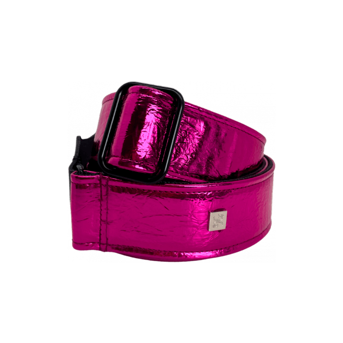 GETM Correa Distressed Vernice Fuchsia para Guitarra y Bajo, Polipiel, Nailon, Piel, Ajustable hasta 165 cm 1