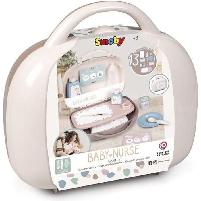 Smoby Baby Nurse Tocador Maleta Portátil con 13 Accesorios de Cuidado para Muñecas: Biberón, Pañal y Termómetro Incluidos Smoby Baby Nurse Tocador Maleta Portátil con 13 Accesorios de Cuidado para Muñecas: Biberón, Pañal y Termómetro Incluidos