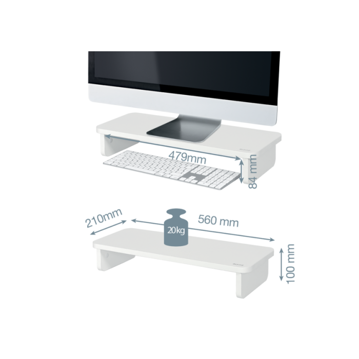 Soporte Monitor Leitz Ergo Blanco 2 Soporte Monitor Leitz Ergo Blanco 2