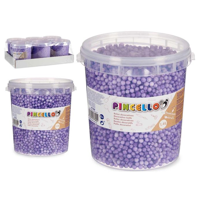 Pincello Bote de Bolas de Poliespan Lila 13.5x14x14.5 cm (6 Unidades) 0 Pincello Bote de Bolas de Poliespan Lila 13.5x14x14.5 cm (6 Unidades) 0