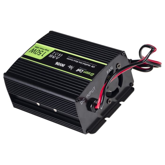 Green Cell INV06 Convertidor de Voltaje de Coche 12V a 230V 150W/300W 4