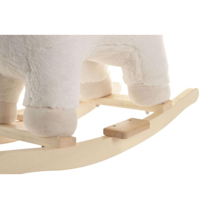DKD Home Decor Mecedora Infantil de Oveja, Poliéster y Madera, Blanco/Natural, 33 x 50 x 64 cm 3 DKD Home Decor Mecedora Infantil de Oveja, Poliéster y Madera, Blanco/Natural, 33 x 50 x 64 cm 3