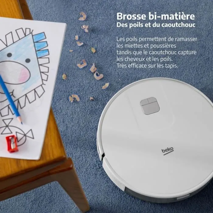 Beko VRR60314VW Robot Aspirador Conectado 2 en 1, Autonomía 150 min, 2000 pa - Blanco 5 Beko VRR60314VW Robot Aspirador Conectado 2 en 1, Autonomía 150 min, 2000 pa - Blanco 5
