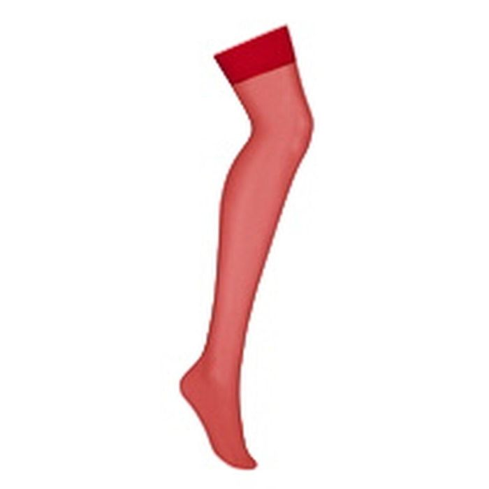 Medias con Liguero Obsessive OB1472 Rojo S/M 6 Medias con Liguero Obsessive OB1472 Rojo S/M 6