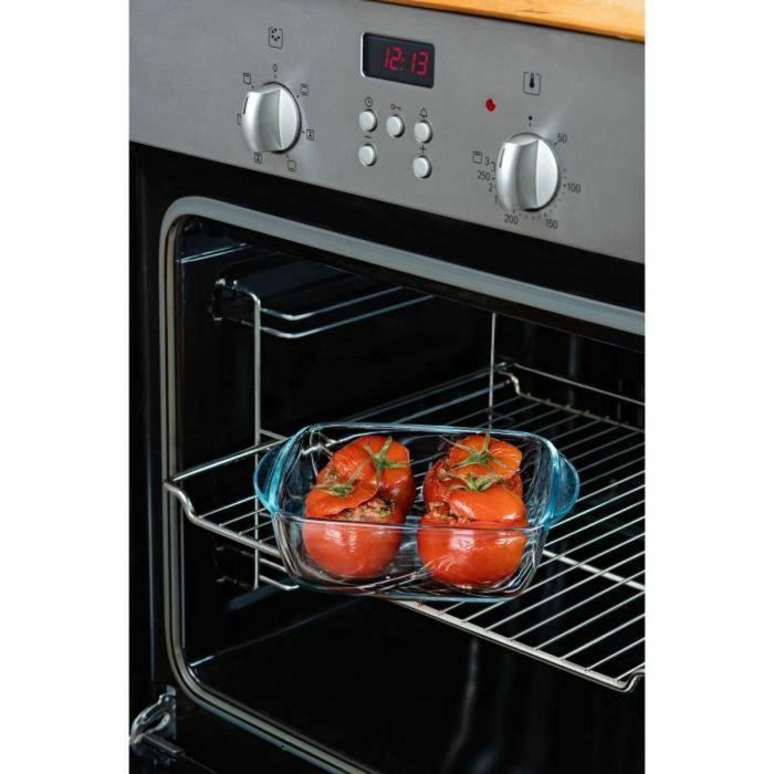 Pyrex PYR3426470284530 Set 3 Fiambreras Cook & Heat Vidrio Cuadradas con Tapa y Válvulas de Vapor para Microondas 1 L 2