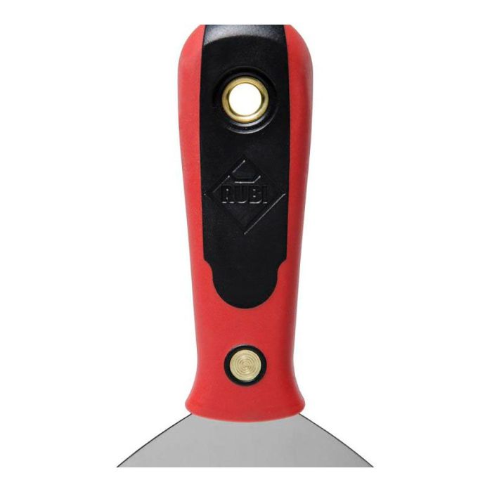 Rubi Espátula Inox R73913 para Pintor, Yesero y Albañil, 150 mm, Acero Inoxidable y Mango Bimaterial Flex 1