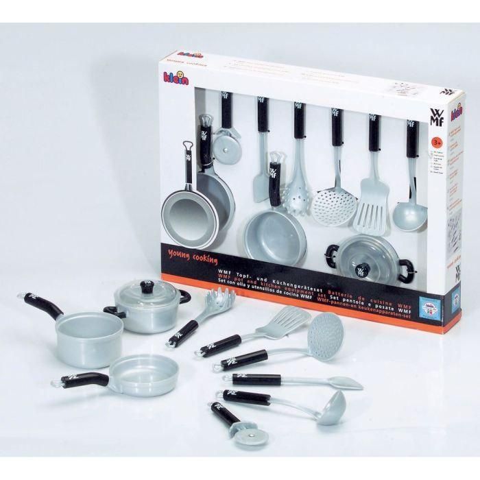Klein Set Utensilios de Cocina Completos para Niñas - Réplica WMF - Incluye cacerola, sartén, cucharón, espátula - Edad +3 años Klein Set Utensilios de Cocina Completos para Niñas - Réplica WMF - Incluye cacerola, sartén, cucharón, espátula - Edad +3 años