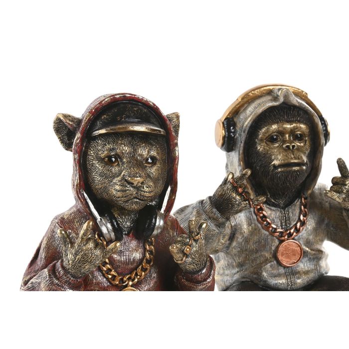 Figura Moderno DKD Home Decor Dorado Marron 16.5 x 26.5 x 18.5 cm (2 Unidades) 1 Figura Moderno DKD Home Decor Dorado Marron 16.5 x 26.5 x 18.5 cm (2 Unidades) 1