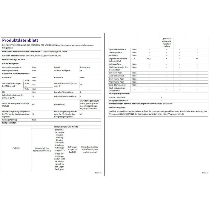 Frigorífico Severin KB8878 48 Plateado 2 Frigorífico Severin KB8878 48 Plateado 2