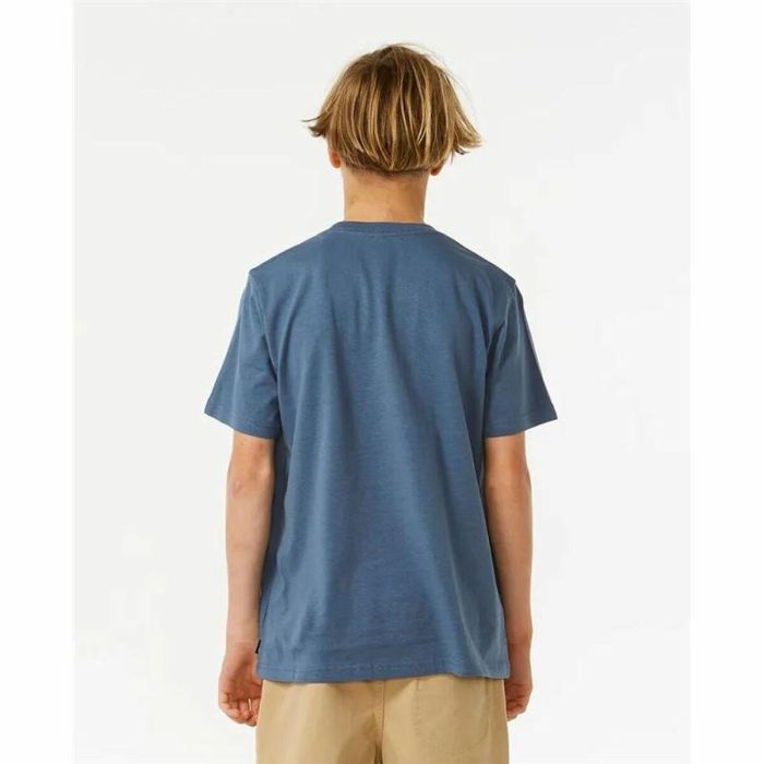 Camiseta de Manga Corta Infantil Rip Curl Lost Island Azul 8 Años 3