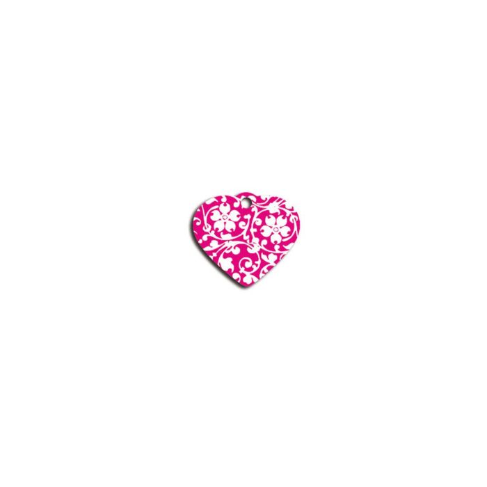 Placa identificativa para collar Imarc Heart Rosa