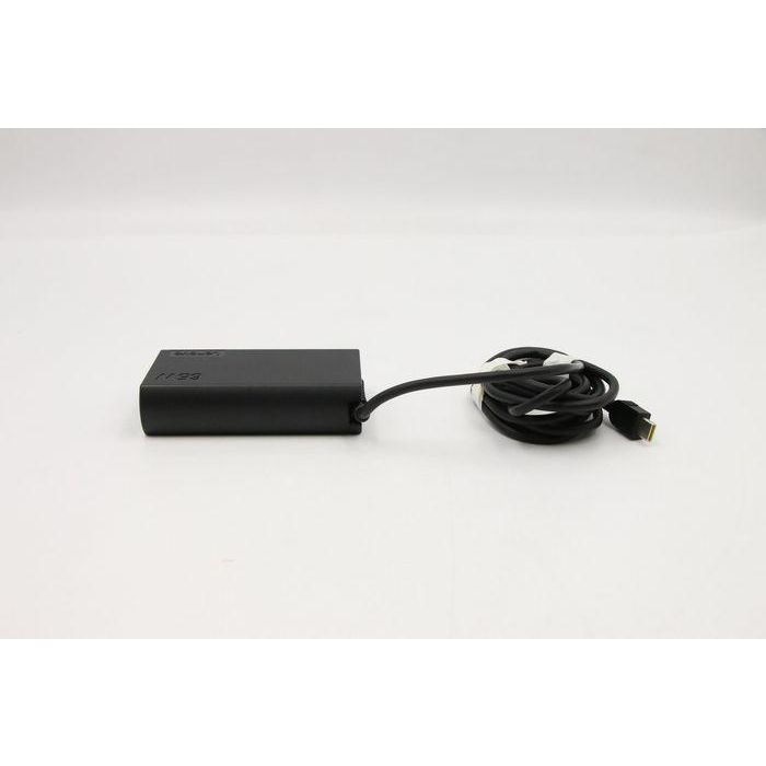 Lenovo 65W USB-C AC adapter, supports 20V, 15V, 9V, 5V output, designed for worldwide use with laptops. 2 Lenovo 65W USB-C AC adapter, supports 20V, 15V, 9V, 5V output, designed for worldwide use with laptops. 2