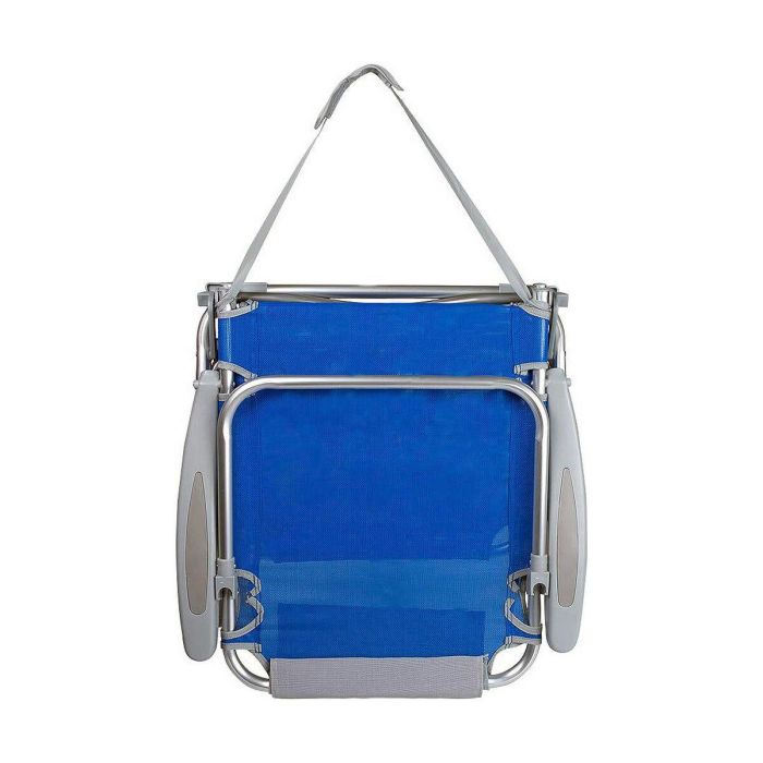 Silla playa plegabel aluminio 4 posiciones gomera 51x45x76 cm con cojin y bolso. 2