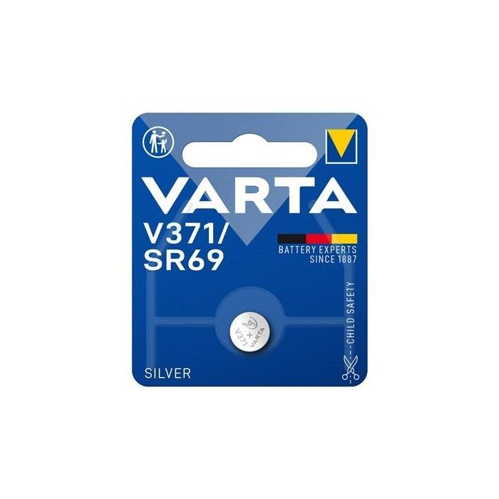Varta Pila de Botón Óxido de Plata V371/SR69 30mAh - Para electrónica, llaves de coche, calculadoras 1 Varta Pila de Botón Óxido de Plata V371/SR69 30mAh - Para electrónica, llaves de coche, calculadoras 1
