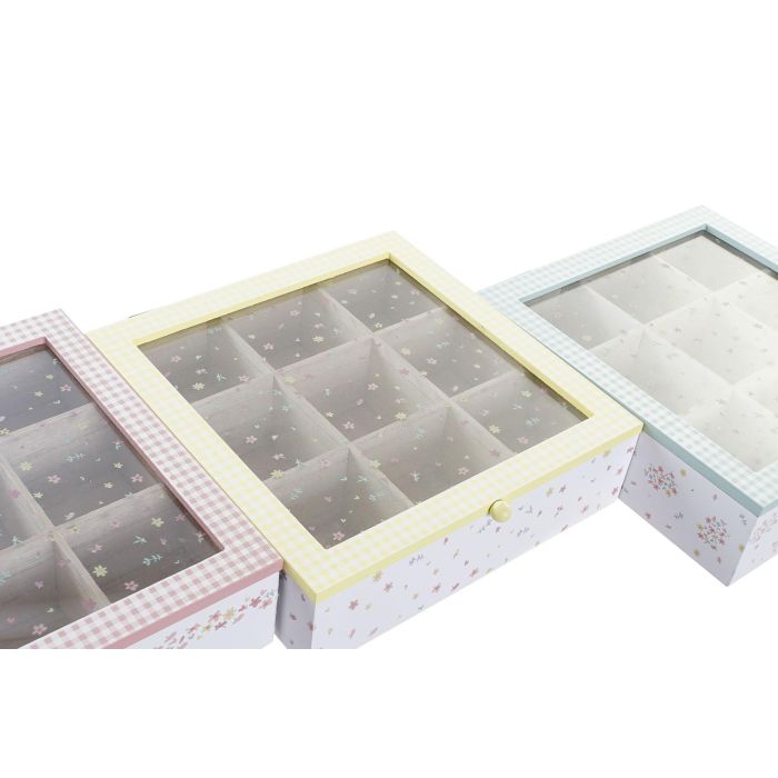 Caja Infusiones Shabby DKD Home Decor Verde Rojo 24 x 7 x 24 cm (3 Unidades) 1 Caja Infusiones Shabby DKD Home Decor Verde Rojo 24 x 7 x 24 cm (3 Unidades) 1