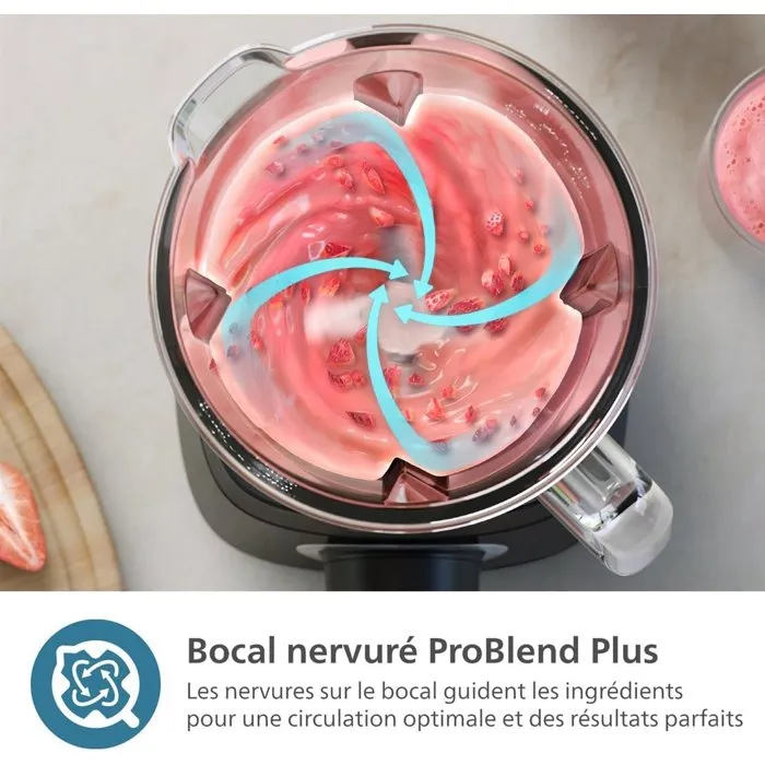 Philips Licuadora HR3041/00 Negra 4