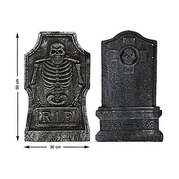 Decoracion Halloween Lapida 50x30 cm 2 Posibilidades 1 Decoracion Halloween Lapida 50x30 cm 2 Posibilidades 1
