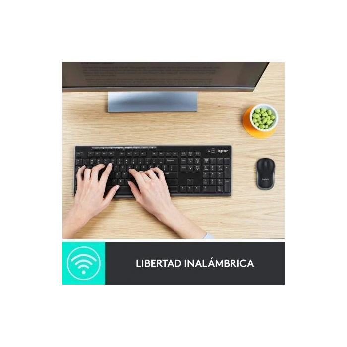 Logitech Combo Teclado/Ratón Inalámbrico Multimedia MK270 920-004513 - Diseño Ergonómico y Largo Alcance 3
