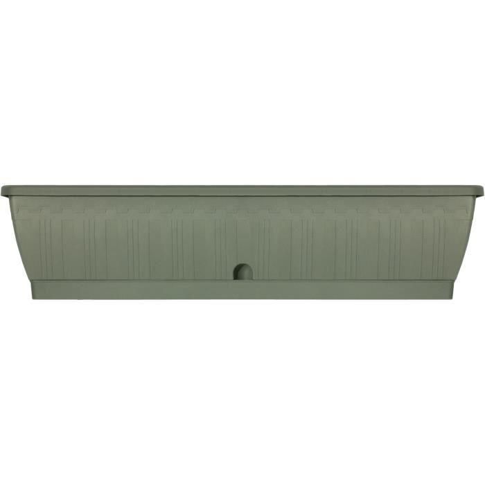Garden ID 08200646 Jardinera Terraflor Verdigris 80 cm con reserva de agua, reciclada y 100% reciclable