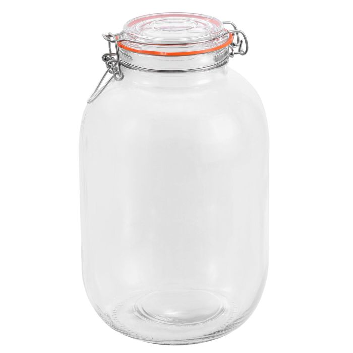Tarro Hermético de Vidrio Clip 4200 ml - La Mediterranea (4 Unidades) 10 Tarro Hermético de Vidrio Clip 4200 ml - La Mediterranea (4 Unidades) 10