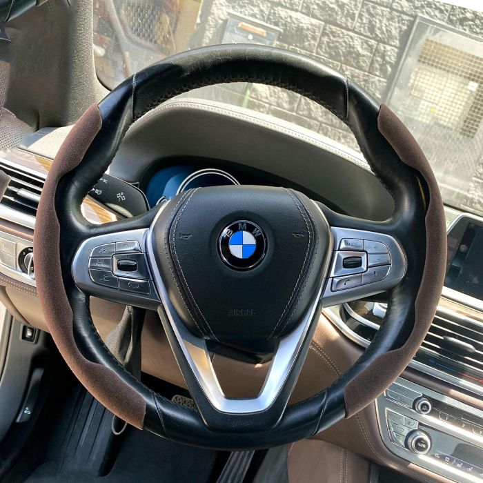 Occ Motorsport Funda Volante 2 Piezas OCCFV0003 Marron Terciopelo ABS Universal Antideslizante 7 Occ Motorsport Funda Volante 2 Piezas OCCFV0003 Marron Terciopelo ABS Universal Antideslizante 7