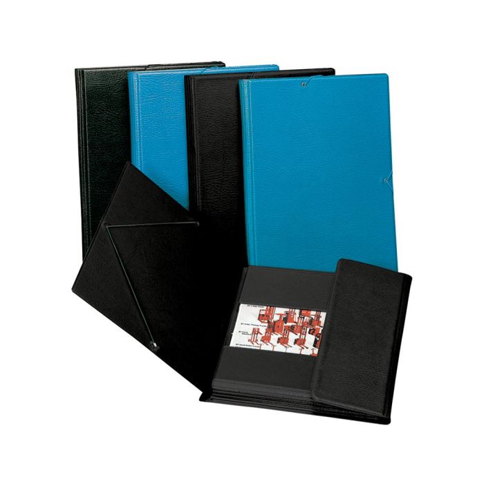 Carpeta Gomas Solapas Plastico Saro Folio Negra 1